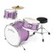 Ashthorpe 3-Piece Complete Kids Drum Set - Beginner Kit with 14" Bass, Adjustable Throne, Cymbal, Pedal & Drumsticks